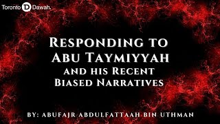 A Response to MJ  Ustadh Abu Taymiyyahs Recent Biased Narrative by AbuFajr AbdulFattaah [upl. by Stevana395]