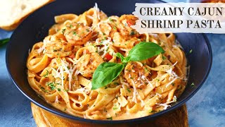 Creamy Cajun Shrimp Pasta Recipe  Quick amp Easy [upl. by Llednahs]