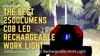 The best LED Rechargeable Work Light  2500Lumens COB LED  Hokolite [upl. by Aisorbma]