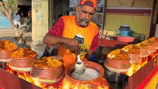 POT BIRYANI MAKING  Traditional Matka Chicken Biryani Recipe  Mutton Biryani Cooking in Clay Pot [upl. by Gerti431]