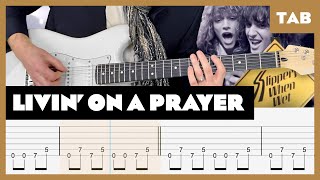 Bon Jovi  Livin on a Prayer  Guitar Tab  Lesson  Cover  Tutorial [upl. by Mansur]