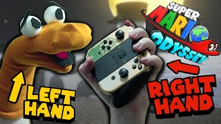 Can I Speedrun Mario Odyssey with ONE HAND and a Sock Puppet [upl. by Noellyn]