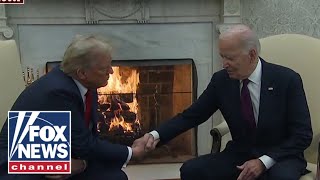 Biden congratulates Trump during historic Oval Office meeting Welcome back [upl. by Eelirem5]