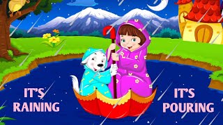 Its Raining Its Pouring Nursery Rhymes with Lyrics  Animation Song for Kids [upl. by Ariel]