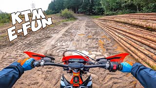 RIDING a NEW 2022 KTM FREERIDE EXC  Good fun [upl. by Yemrej]