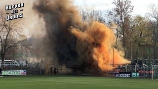 BSG Chemie Leipzig 22 BSG Wismut Gera 01122018  Choreos Pyro amp Support [upl. by Pomcroy300]