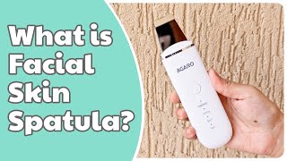 What is a Facial Skin Spatula AGARO Ultrasonic Facial Skin ScrubberSpatula Usage amp Review [upl. by Ecilahs]