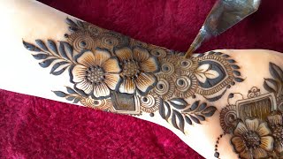 Very beautiful stylish front hand mehndi design  easy arabic mehndi  mehndi ka design  Mehndi [upl. by Chantal]