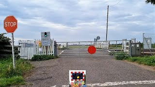 Middle Drove Userworked Level Crossing Cambridgeshire [upl. by Ika]