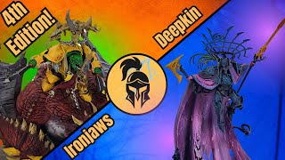 Age of Sigmar 4th Edition Battle Report Ironjaws Brute Fist vs Idoneth Namarti Fish Force [upl. by Lewendal]