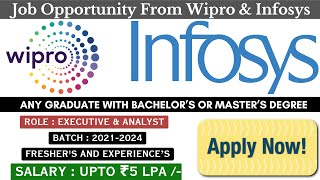 Wipro amp Infosys Off Campus Drive 2024  Bulk Hiring For Freshers  Batch 20212024  Apply Now [upl. by Memberg40]