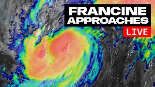 LIVE Tropical Storm Francine Nearing Hurricane Strength [upl. by Aniryt960]