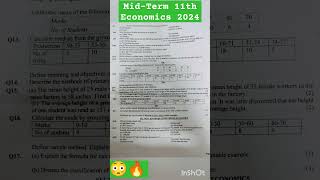 CLASS11th Economics Paper Mid Term Exam 2024SetB😳😳🔥🔥shorts ytshorts akankshaonlineclasses [upl. by Orabel]