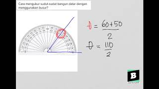 Cara mengukur sudutsudut bangun datar dengan menggunakan busur [upl. by Otipaga]