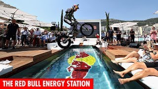 Can Dougie Lampkin jump the pool What happens when the Red Bull Family crash the Monaco party [upl. by Eejan221]