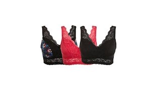 Rhonda Shear 3pack PinUp Lace Leisure Bra Set [upl. by Kcirttap]