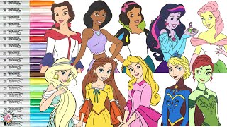 Disney Princess Makeover Coloring Book Compilation Best of 2022 Encanto DC Super Hero Girls Tinker [upl. by Alih]