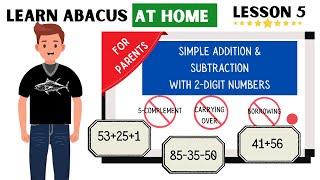 Learn Abacus At Home 6  Simple Addition and Subtraction with 2digit Numbers Lesson 5 [upl. by Neddy]