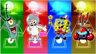 Plankton 🆚 Sandy Cheeks 🆚 SpongeBob 🆚 Mr Krabs  Tiles Hop [upl. by Jempty808]