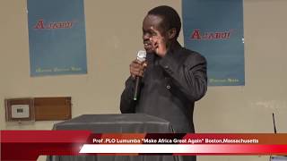 Prof PLO Lumumba at the African Cultural Association in Boston [upl. by Atilol]