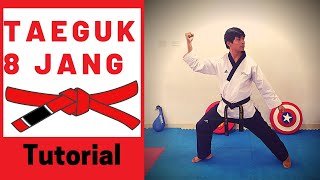 Poomsae Rojo p Negra 8 Jang  Tutorial [upl. by Berkshire390]