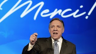 CAQ leader François Legault’s acceptance speech [upl. by Kcitrap168]