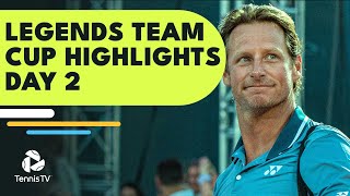 Nalbandian Faces Ferrer Hewitt Haas Robredo Play  Legends Team Cup 2022 Day 2 Highlights [upl. by Calen]