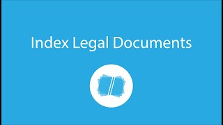 How to index legal documents [upl. by Aklam]