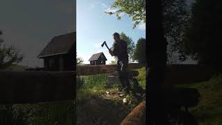 axe hewing woodworking woodworking peace nature [upl. by Race]