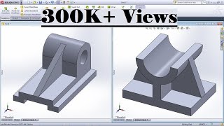 SolidWorks Practice Exercises for Beginners  6  SolidWorks Basics Tutorial  Rib Tool [upl. by Ecadnac611]