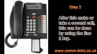 How to make a conference call on a nortel norstar T7208 [upl. by Saisoj]