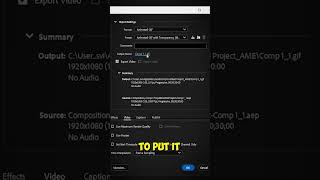 How to Export GIF in After Effects [upl. by Nereus325]