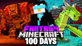 I Survived 100 Days in MEDIEVAL FANTASY Minecraft [upl. by Ahsiugal]