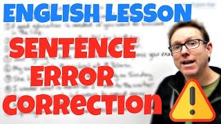 English learning video  Sentence correction [upl. by Inanak]