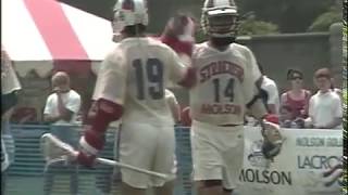 Team USA vs Syracuse quotAll Starsquot 1990 lacrosse [upl. by Henghold]