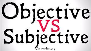 Objective vs Subjective Philosophical Distinction [upl. by Littman505]