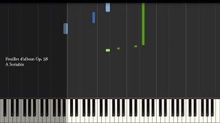 Feuillet dalbum Op 58  A Scriabin  Synthesia Piano Tutorial [upl. by Itnahsa]