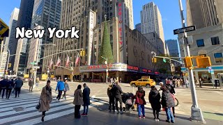 New York Christmas Preparation 2023 4k  Manhattan NYC Autumn Walk 4K HDR [upl. by Avlis]