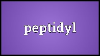 Peptidyl Meaning [upl. by Brandy]