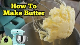 How To Make REAL BUTTER in a KitchenAid Mixer [upl. by Teteak780]