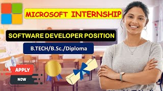 MICROSOFT INTERNSHIP 2024  FRESHERS  SDE POSITION  APPLY NOW  internship youtube microsoft [upl. by Terrene822]