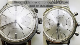 Vintage Fleurier Chronograph Repair Restoration and Radium  1950s Landeron 248 Movement Service [upl. by Nnelg]