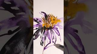 Painting an echinacea flower flowerpainting watercolourpainting artmeditation [upl. by Lanfri]