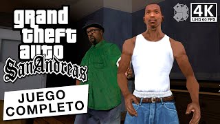 Grand Theft Auto San Andreas  Todas las misiones Juego completo en 4K [upl. by Wilkens]