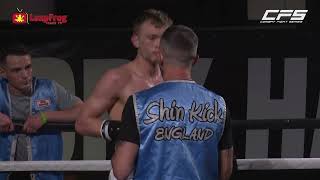 Shaq Davies Vs Brandon Bartell 65kg A Class Muay Thai Fight CFS London 08th April 2023 [upl. by Peonir258]