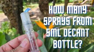 Benefits of using perfume decant  How many sprays from 5 ml bottle [upl. by Otreblide417]