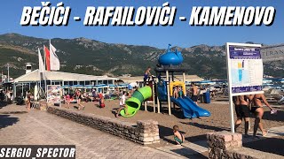 Bečići  ponuda i cene setnja do Rafailovića i plaže Kamenovo 🌊🏖️☀️montenegro sea walkthrough [upl. by Eisenstark]