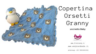 Tutorial completo copertina Orsetti Granny Uncinetto Baby [upl. by Cicily]