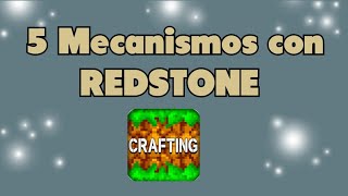 5 Mecanismos con REDSTONE para Minecraft PE [upl. by Morice435]