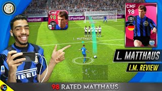 MATTHAUS 98 Rated iconic moment Review 🔥 insane long range shooter 😱 pes 2021 mobile [upl. by Oler5]